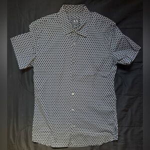 Armani Exchange Men's Black and White Dot Shirt